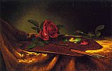 Roses on a Palette by Martin Johnson Heade